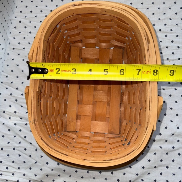 Vintage Woven Oblong Handled Gathering / Gardening / Herbs / Flower Basket EUC - Picture 8 of 17